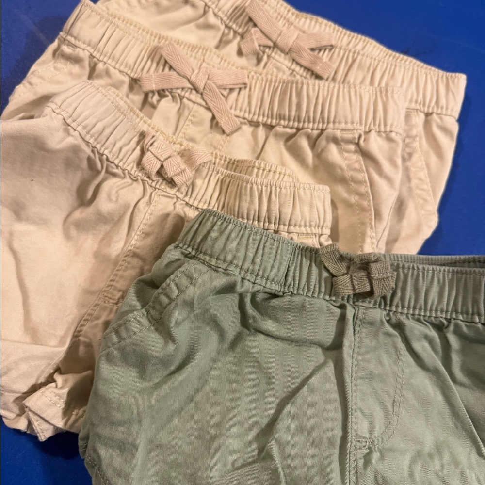 The Children's Place Beige and Green Casual Shorts